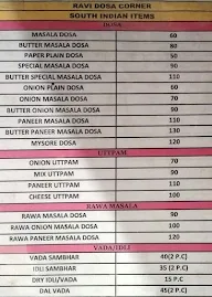 Ravi Dosa Corner menu 3