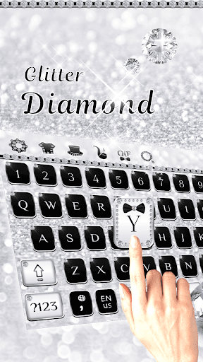 Glitter Diamond Keyboard Theme