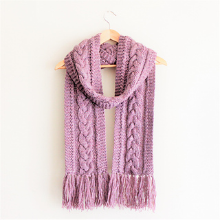 simple cable knit scarf pattern