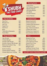 Shubh The Food Court menu 1