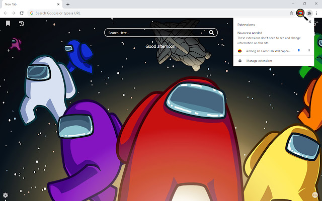 Among Us Game Background New Tab