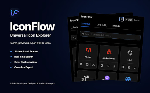 IconFlow – Universal Icon Explorer screenshot 1