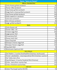 Spices On Flame menu 1