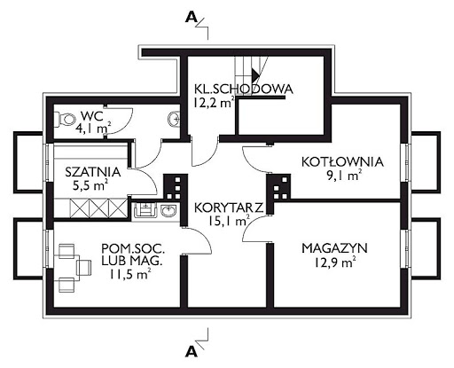 Cymes - Rzut piwnicy