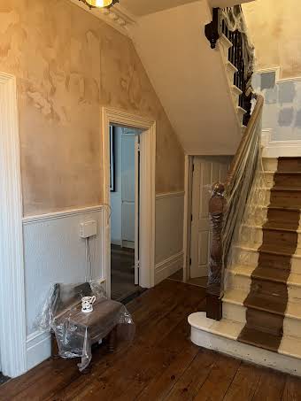 Hall, stairs & landing redecoration, ready for new landing and stair runner carpets. album cover