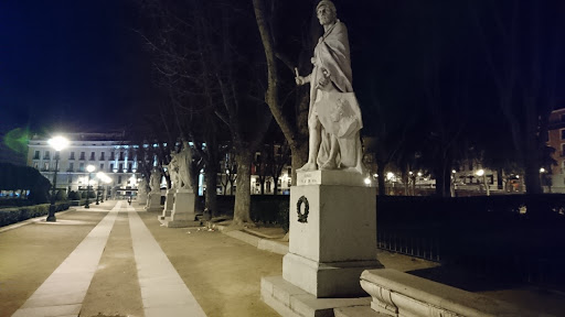 Statues in the park next to th