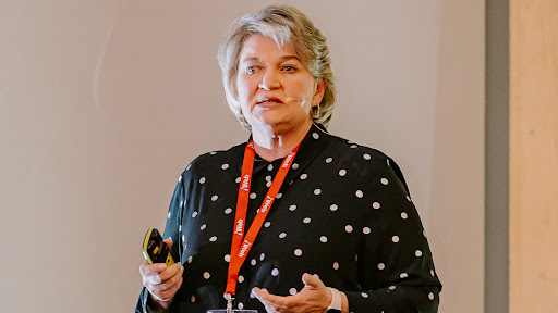 Noelle van der Waag-Cowling, strategy and innovation officer at the Cyber Security Institute, speaking at ITWeb Security Summit 2025.