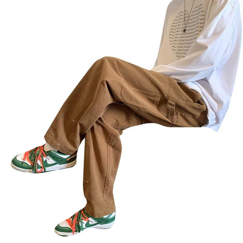 Pantaloni Uomo Estivi Versatili Gamba Larga Dritti Pantaloni Estivi Comodi e Freschi Vestibilità ampia e rilassata Perfetti per l'estate Stile casual e informale