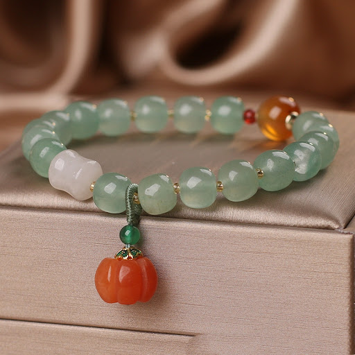Title 5, Natural Green Aventurine Crystal Bracelet For W...