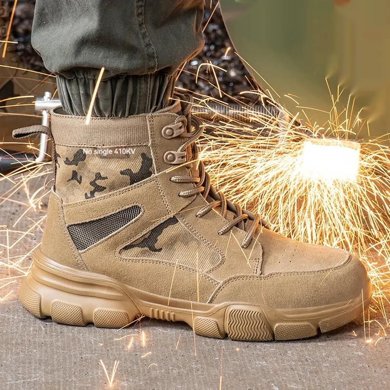 Scarpe antinfortunistiche isolate 10kV, suola leggera, anti-schiacciamento e anti-perforazione. Sicurezza e protezione sul lavoro.