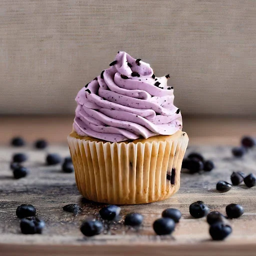 Eggless Blueberry Cupcake [2 Pieces]