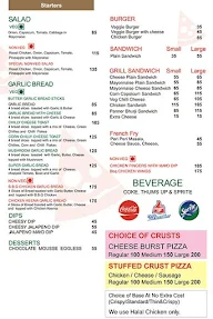 Amaze Pizza menu 1