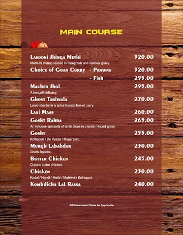 The Tulip Multi Cuisine Restaurant menu 