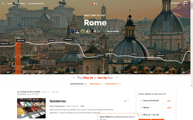 Rove.me - Best holiday ideas for travel chrome extension