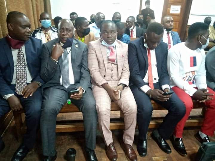 Some of the legislators attending the hearing of the second bail application in Masaka High court.