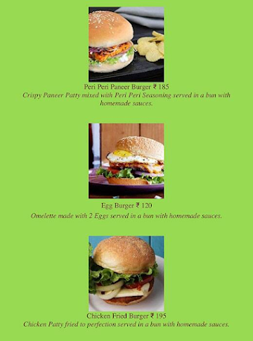 Burgers & More menu 