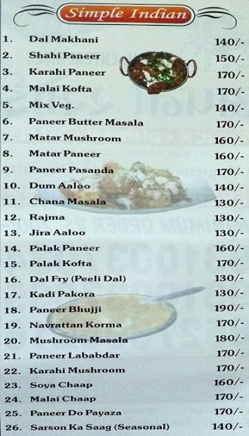 Apni Rasoi,Sec-12 menu 
