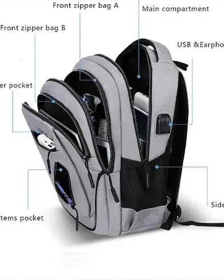 Large Capacity Backpack Men Laptop Backpacks 15.6 Oxford ... - 2