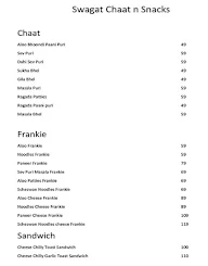 Swagat Chaat N Snacks menu 1