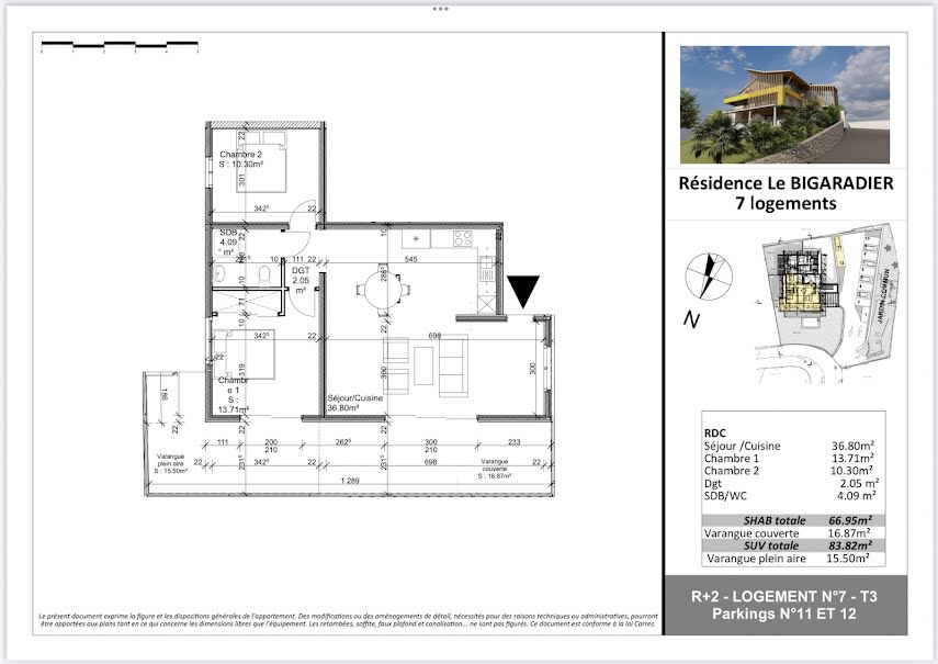 Vente appartement 3 pièces 66.95 m² à Saint-Denis (97400), 396 190 €