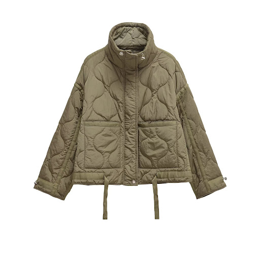 Title 4, Womens Stand Collar Water Ripple Cotton Jacket...