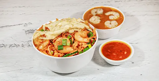 Prawns Triple Schezwan Noodles