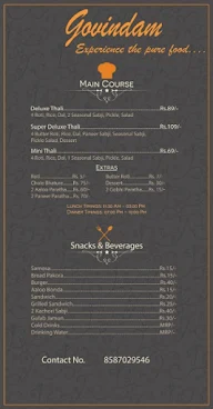 Govindam Restaurant menu 1