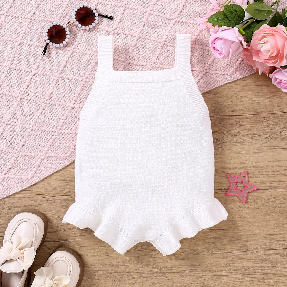 Baby Sling poppenkleding wollen romper strik borduursel meisje lief, voor poppen die van comfort en schattige stijl houden.