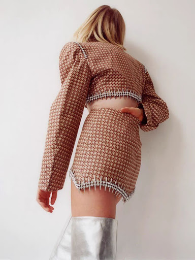 Title 2, Retro Houndstooth Short Suit Coat Set