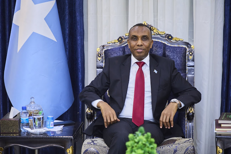 Defence CS Aden Duale is in Somalia on an official visit. Duale was welcomed by Somalia Prime Minister Hamza Abdi Barre in Mogadishu where they held talks on a range of bilateral issues