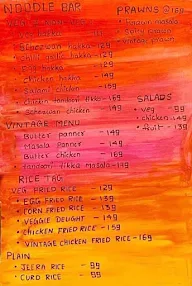 Vintage Cafe menu 1