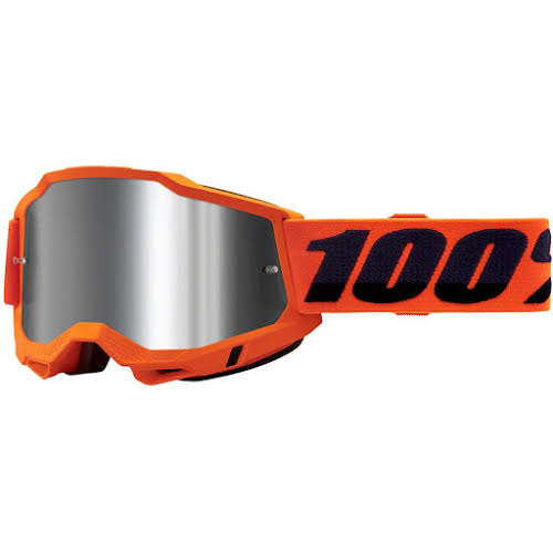 100% ACCURI 2 Goggle Neon/Orange - Mirror Silver Flash Lens