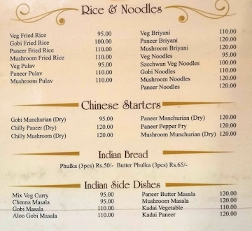 Suprabatham menu 