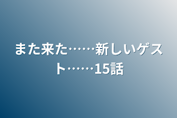 また来た……新しいゲスト……15話