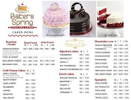 Bakers Spring menu 2