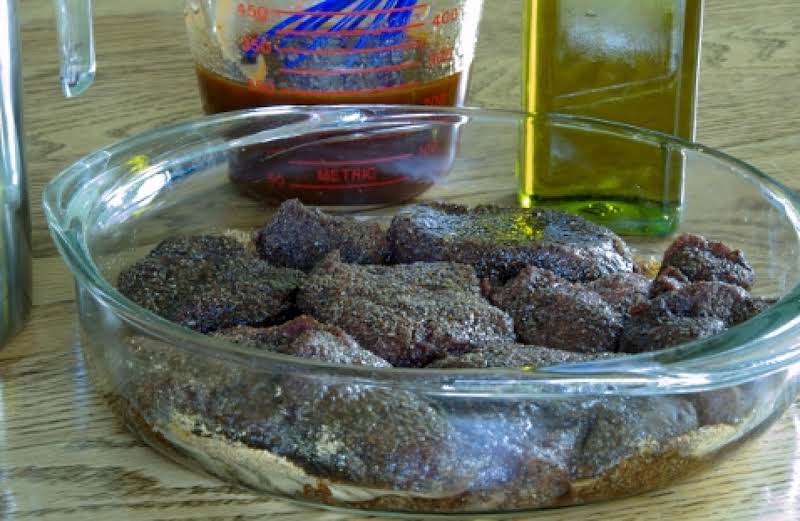 Elk Steak Ready To Put On The Grill