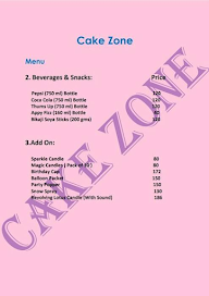 CakeZone menu 2