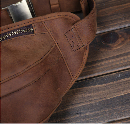 Title 7, Leather Mens Crossbody Sports Phone Bag. Secur...