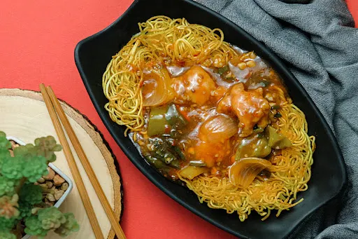 Non Veg Pan Fried Noodles With Choice Of Sauce