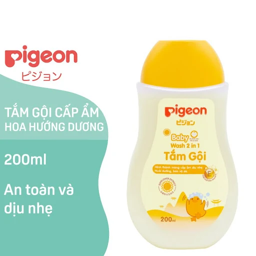 Tắm gội Pigeon 2 trong 1 chiết xuất hoa hướng dương 200ml (giao ngẫu nhiên)