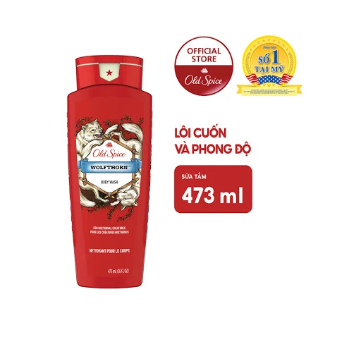 Sữa tắm Old Spice Body wash Wolfthorn 473ml - Hàng nhập khẩu - Date 01/01/2023