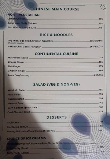 Hotel Rajshree menu 