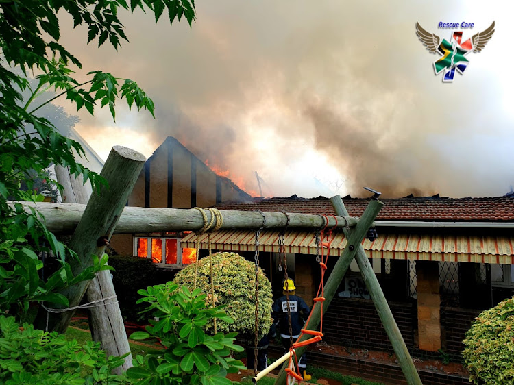 One person was severely burnt after a house caught alight in Durban on Tuesday