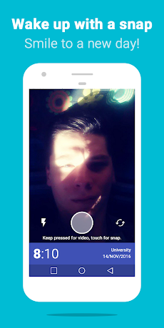Snap Me Up: Selfie Alarm Clockのおすすめ画像1