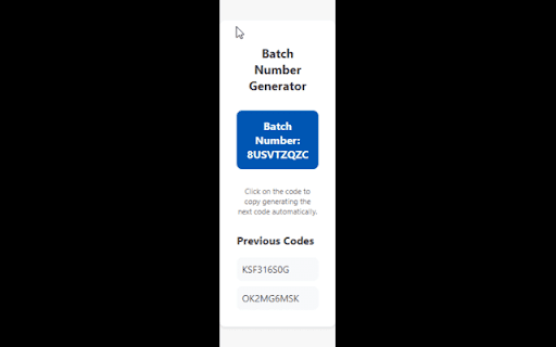 Batch Number Generator