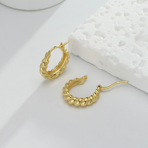 Title 8, Womens Sterling Silver Twist Earrings Enhance ...