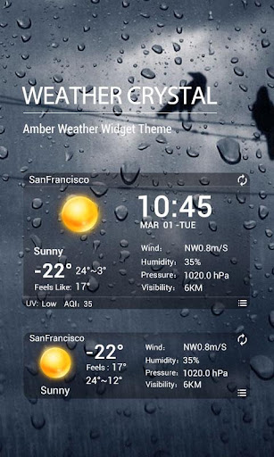 desktop weather clock widget