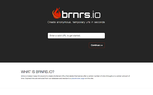 brnrs - Create private, temporary URLs