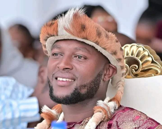 Citizen TV Journalist Stephen Letoo during his public wedding at William ole Ntimama stadium on April 20,2024.