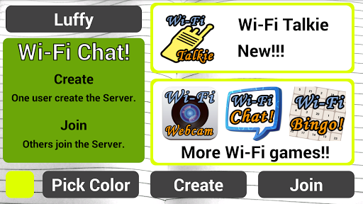 Wi-Fi Chat 多人近距離聊天室